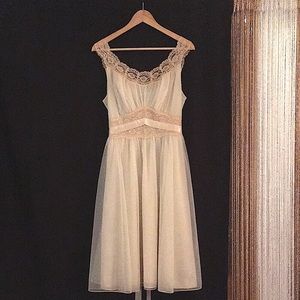 Sheer Vintage and Lace Slip Dress